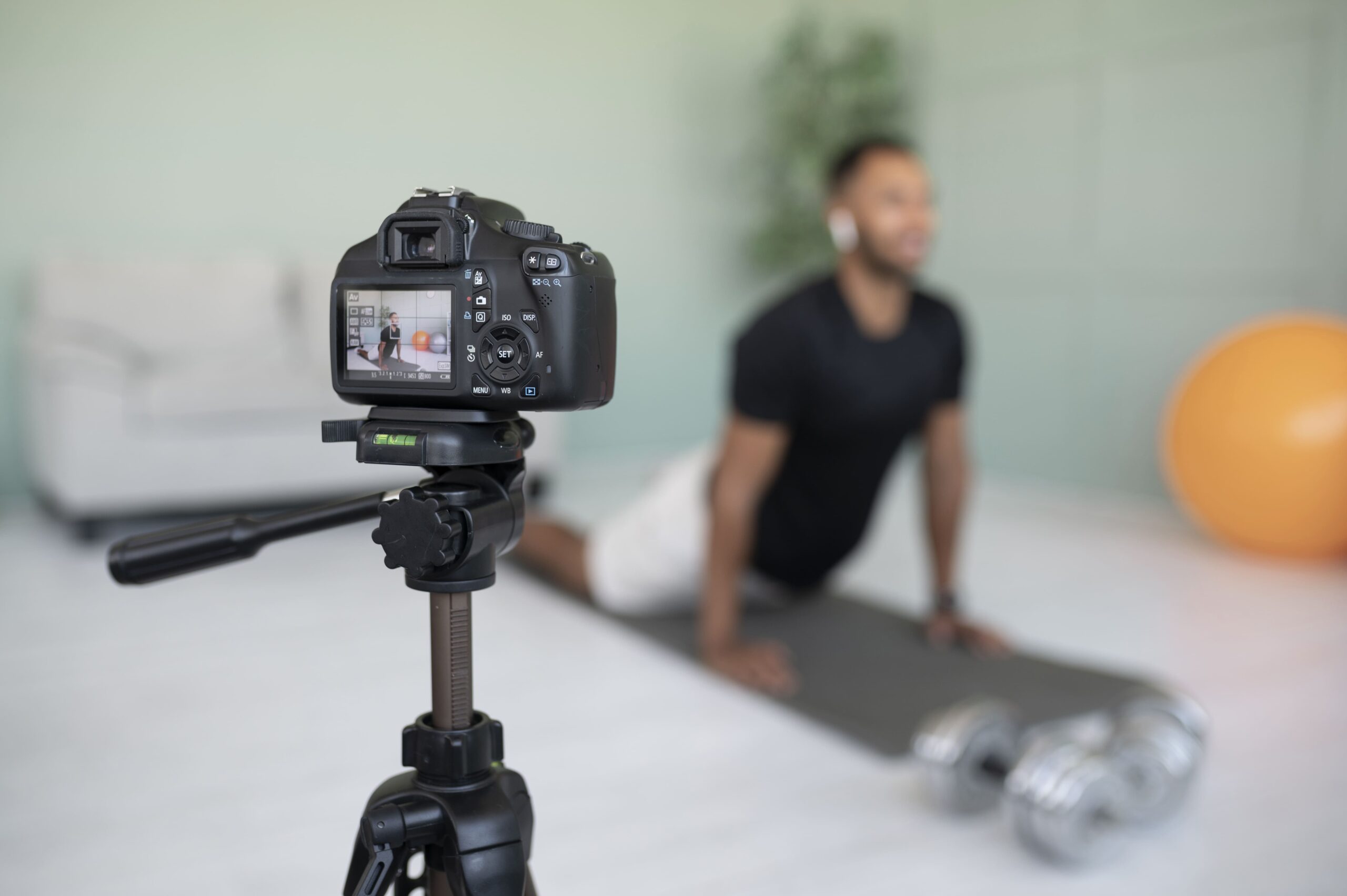 enregistrement d'une vidéo de séance d'exercices pour la videothèque et ressources d'un coaching sportif à Marseille